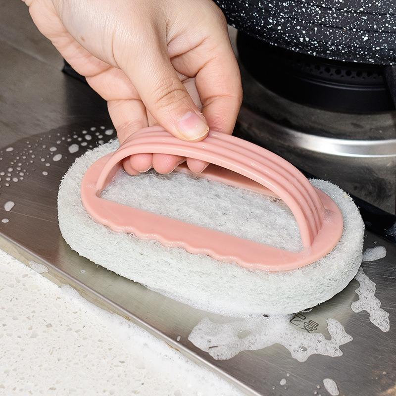1PC with Handle, Bathtub Brush, Bathroom Tile Brush, Dishwashing, Pot Brush, Kitchen Scouring Cloth, Hand-held Cleaning Brush
