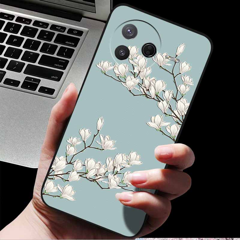 For Xiaomi Poco F7 Pro/ Poco F7 Ultra 5G 3D Relief Flower Emboss Soft Silicone Back Cover Case for Poco F7 Pro Ultra Relief Case