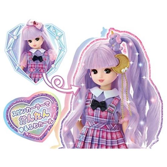 Takara Tomy Doll Niji Kyun Curl Doll Pretend Play Toy for Ages 3 and Meets Toy Safety Standards ST "Licca-chan" Dress-up