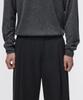 MUSINSA STANDARD One-Pleat Wide Elastic Waist Slacks [Charcoal Gray]