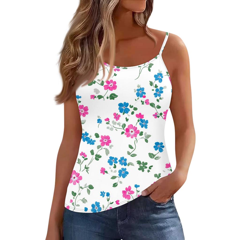 Women's Low-necked Sleeveless Vest U-neck T-shirt Suspenders