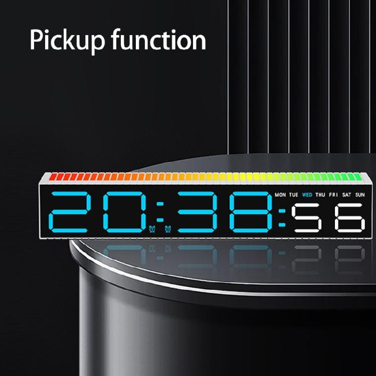 Elegant Bedside Clock With Large Led Screen Date Time 12/24 Display For Students Bedroom or Study
