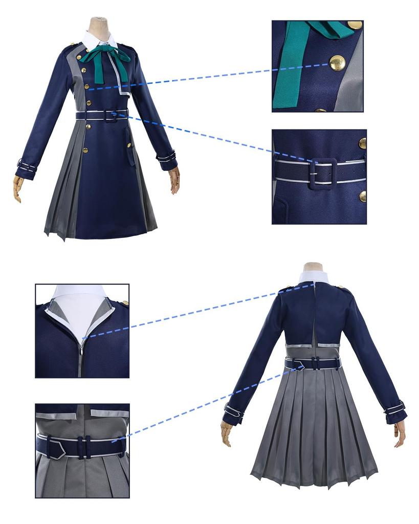 Lycoris Recoil Takina Inoue Cosplay Costume with Perfect for School and Stage Wear Inoue Uniform with Size [Excellent Quality] Wig, Adults, Events,