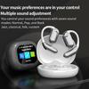 AI Dialogue Translation Earphones Bluetooth 5.4 LCD Touch Screen OWS Open Earhook Noise Cancellation Headset For Travel