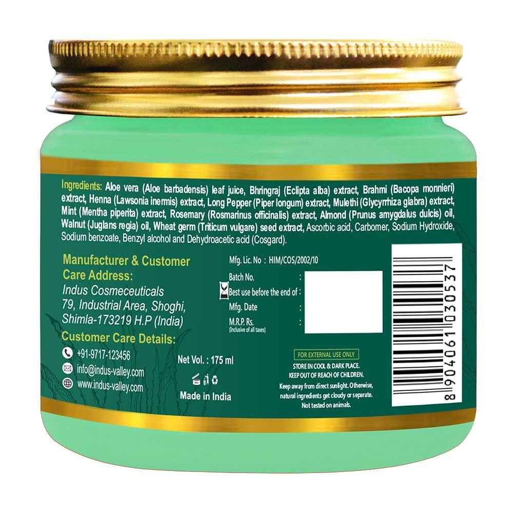 Gel z aloe vera: pro obnovu vlasů (175 ml), Vlasy Reborn Aloe Vera Gel, Indus Valley