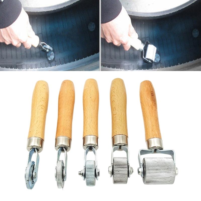 Heavy Duty Car Muffler Roller Installation Tool With Wooden Handle And Alloy Steel Construction For Professional Mechanics