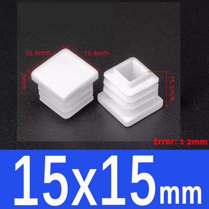 

Прямоугольная/квадратная белая пластиковая заглушка для торца трубы, заглушка для трубы, стальная ножка, заглушка 15x15 мм до 50x100 мм