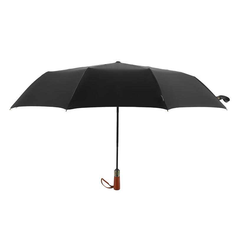 Hanyou Automatic Sun Protection Umbrella with Solid Wood Handle
