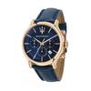 Epoca Chronograph Blue Dial Leather Strap Quartz R8871618013 100M Men's Watch