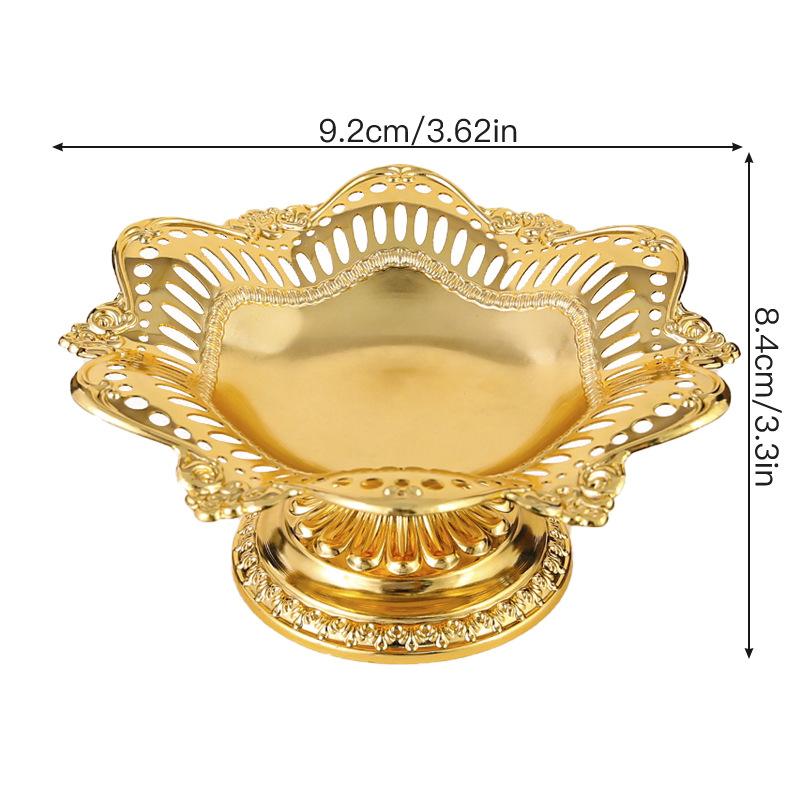 

Metal cake plate afternoon tea pastry tray creative small fruit plate household living room snack plate storage plate ornament