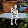 Realistic Waving Skeleton Miniature Figurine Handcrafted Resin Art Ornament Perfect For Halloween Holiday Decors Gift