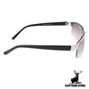 CAPTAIN STAG Métal avec Lunettes de Soleil Homme, Monture, Argent, Étui, CS-002-2-EH-72