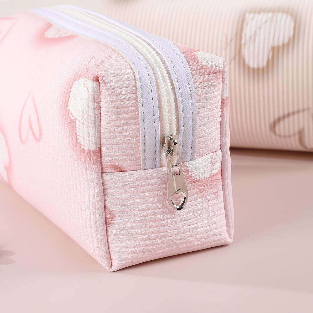 Pencil Case Love Print Lipstick Case Organizer Kawaii Cosmetic Bag For Students Everyday Use Travel