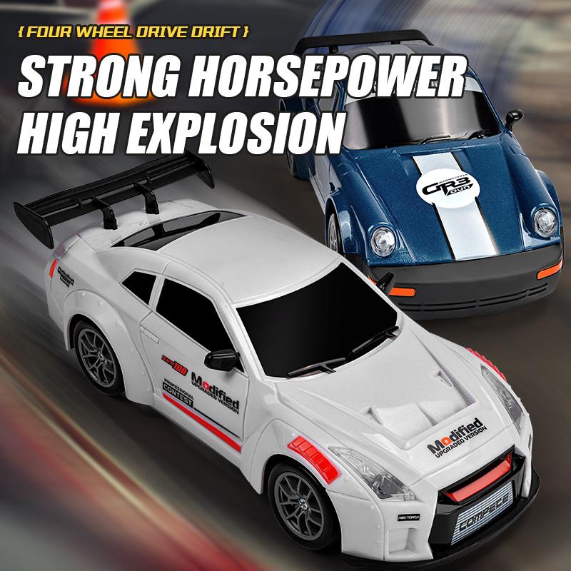 4WD RC Drift Car 20KM/H Remote Control High Speed RC Cars with LED Lights Extra Drifting Tires Vehicle Toy for Adults Boys Kids