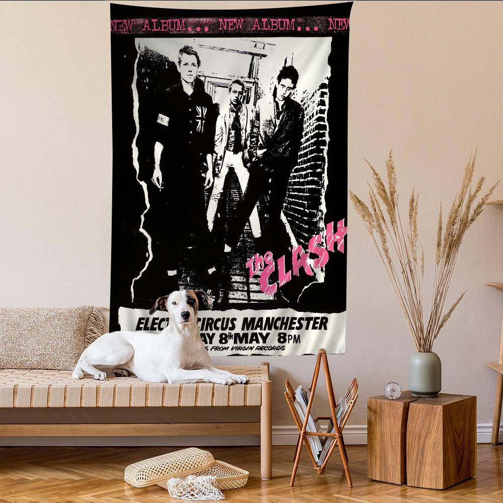 CClash TThe Band Cartoon Tapestry Bohemian Wall Tapestries Mandala Wall Hanging Sheets