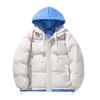 Men's cotton clothes fashion student thickened bread clothes jacket hooded warm cotton-padded clothes fake two-piece cotton-padded clothes men