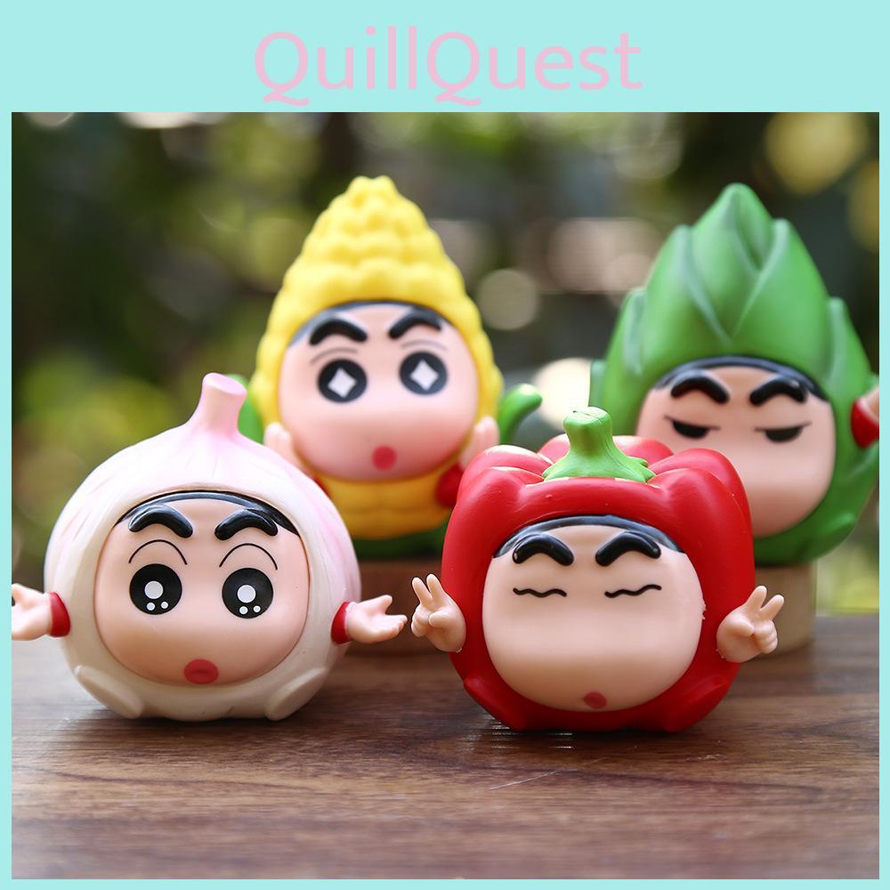 Fruit Shin Crayon Chan Pvc Desktop Decor  Action Figure Model Collectors For