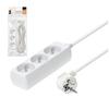Home Extension Cord, 3 Sockets, 5 , with Grounding, White