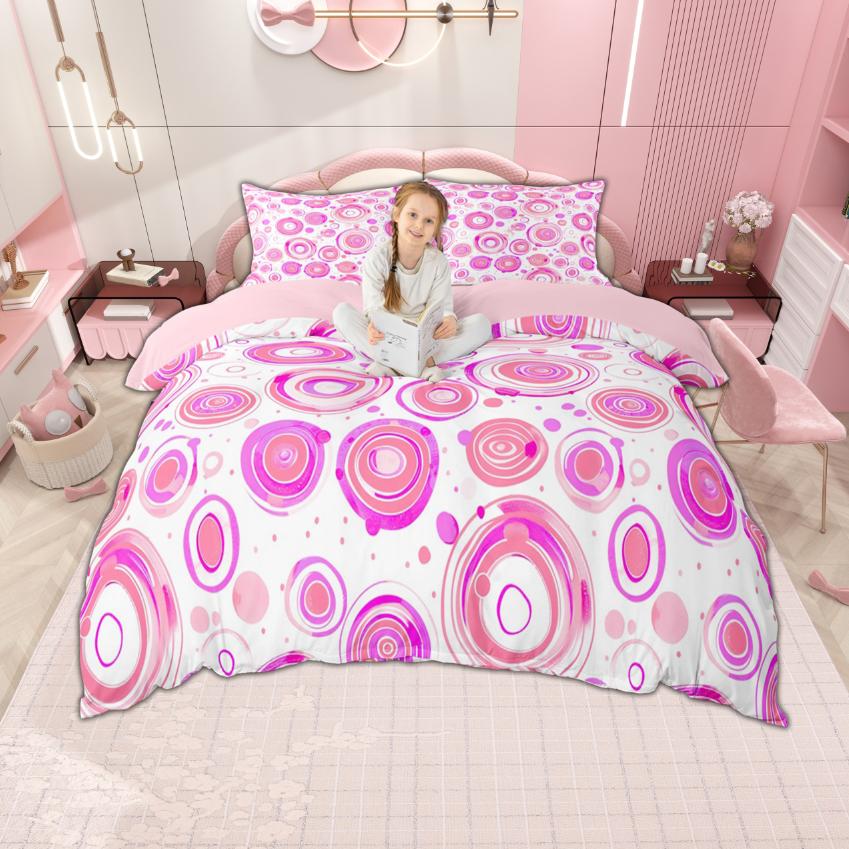 

Одеяло Homewish Цветные Круги Современный Абстрактный Комплект Постельного Белья Геометрический Минималистичный Комплект Декор Спальни Comforter (quilt)-EU Single(135*200cm)3pcs