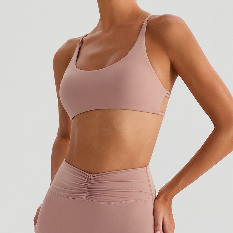 Cross-Border Backless Traceless Cross Strap Yoga Intimates Women's with Chest Pad Sports Quick-Drying Chest Show Fitness Outwear