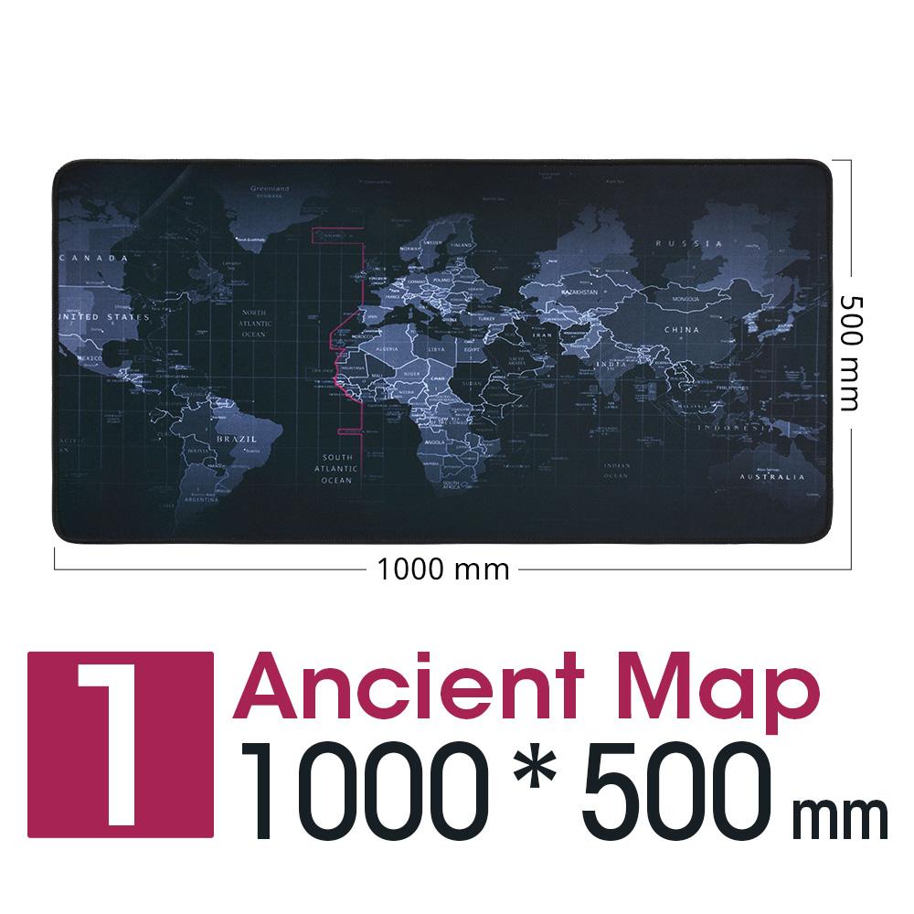 New World Map Speed Locking Edge Large Natural Rubber Mouse Pad Waterproof Game Desk Mousepad Keyboard Mat for Warcraft Dota LOL