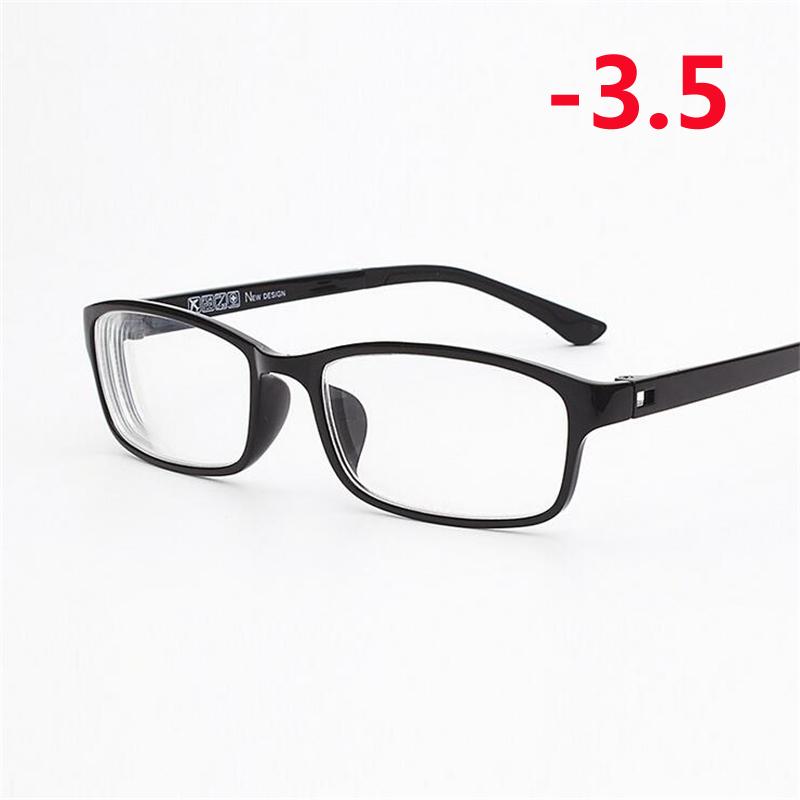 -1 -1.5 -2.0 To -6.0 Ultralight TR90 Finished Myopia Glasses For Unisex Short-sight Eyewear Square Myopic Spectacles With Degree