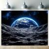 2D Cosmic Galaxy Earth View Tapestry Moon Surface Background Cloth Decor