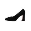 Krazing Pot Wildleder Lammfell Quadratische Zehenpartie Hohe Absätze Sommer Einfarbige Schuhe Große Größe 41 Grundlegendes Design Damen Moderne Pumps