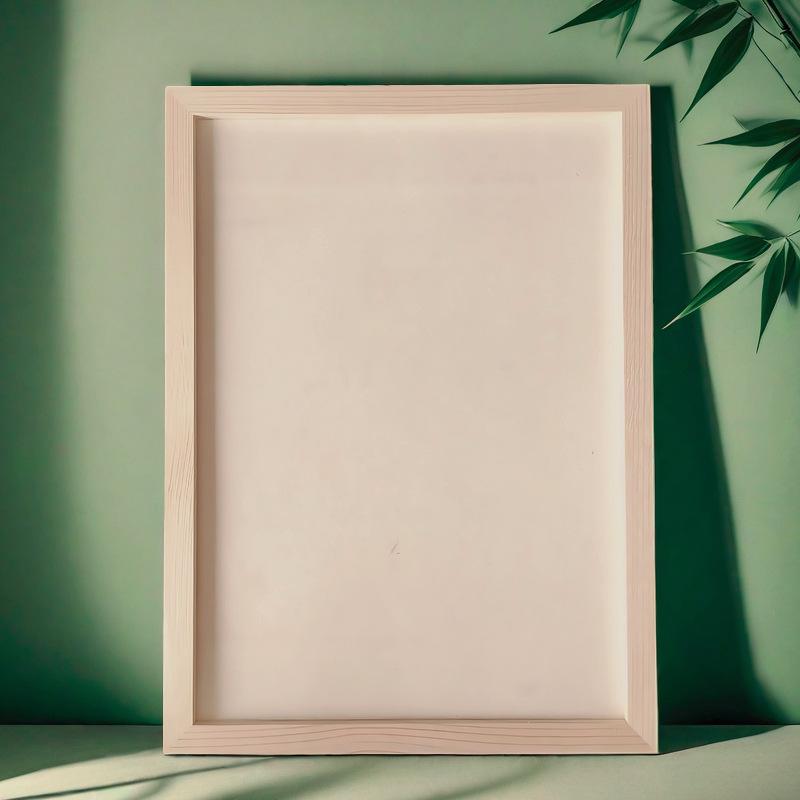 Handmade Solid Wood Clay Picture Frame for Creative Kindergarten DIY Projects