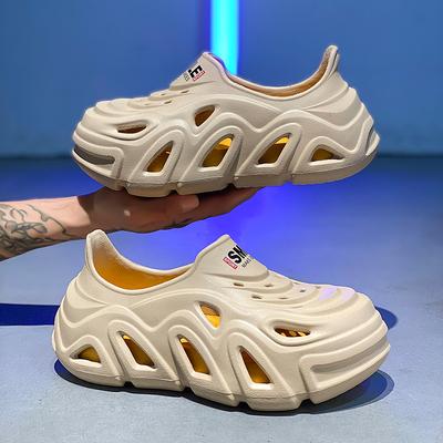 Summer New Thick-soled Large-size Men's Shoes Hole-hole Outdoor Versatile Casual Shoes