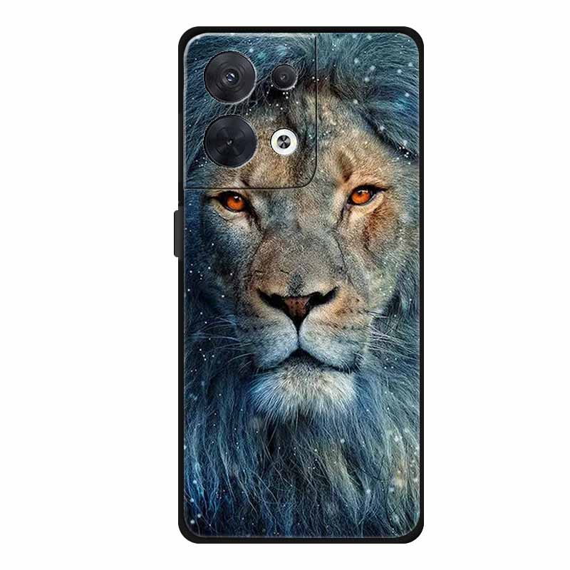 Animal Case For Oppo Reno 8 5G Soft Silicone Wolf Back Cover for OPPO Reno8 Pro + Plus Coque Reno 8 Pro 5G Cartoon CPH2359 Funda