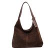 Retro Texture Underarm Bag Women's Bag New Suede Tote Bag Simple and Versatile Shoulder Bag