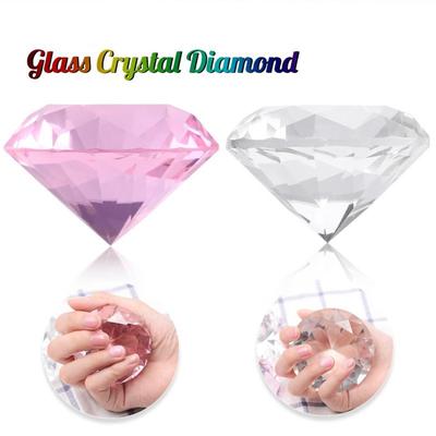 Regalo gioiello con diamanti in vetro tagliato per esposizione di nail art da 60 mm