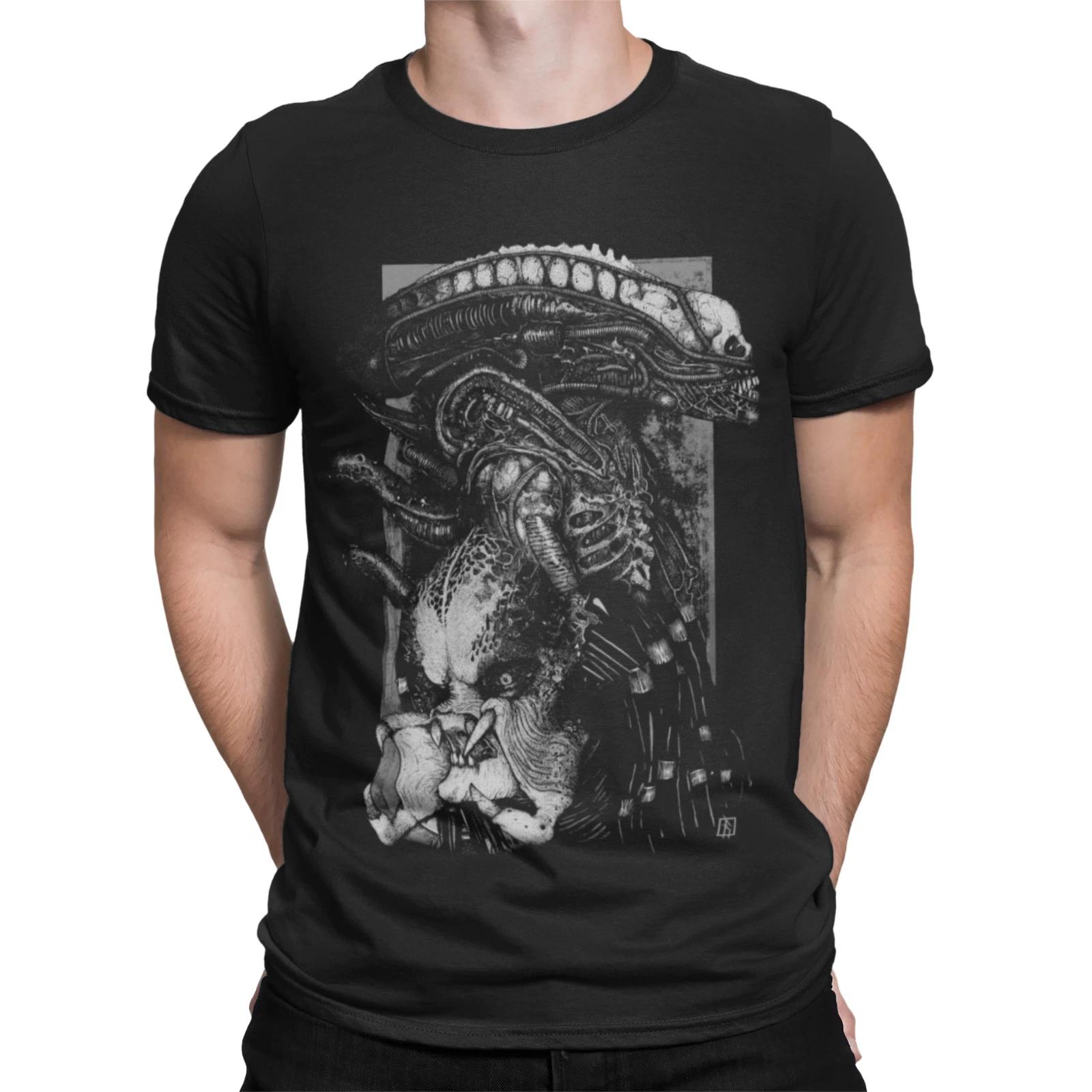aliens v predator horror Christmas birthday halloween funny t shirt 3XL