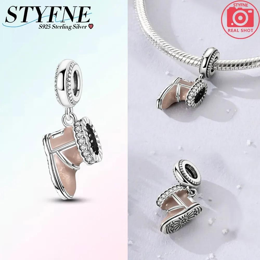 

Коричневая подвеска-валенки из меди, оригинальные бусины, подходит для оригинального браслета-шарма, ювелирные изделия, изысканные подарки для женщин