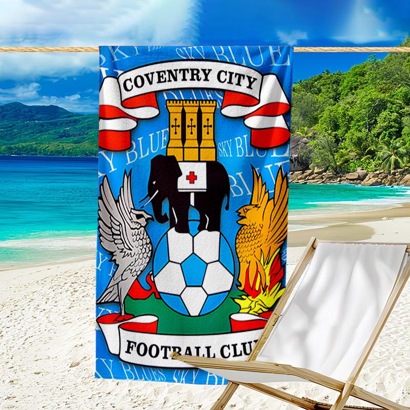 Newcastle United Wappen Aufgedrucktes Strandtuch, Super Weiche Mikrofaser, Perfektes Geschenk Geburtstag, für Pool, Strand, Reisen, für Familie und Freunde