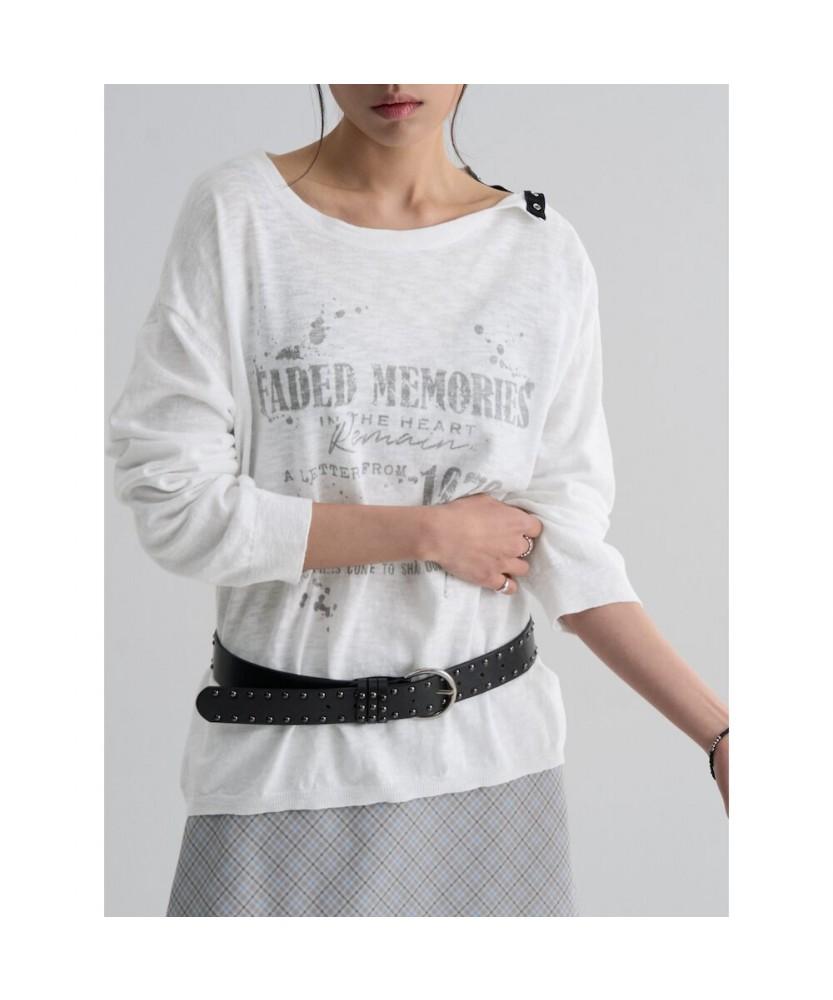 8seconds Off-Shoulder Pullover Ivory