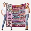 1pc Envelope Printed Flannel Blanket, To My Daughter From Mom Blanket For All Season, Warm Cozy Soft Throw Blanket Nap Blanket