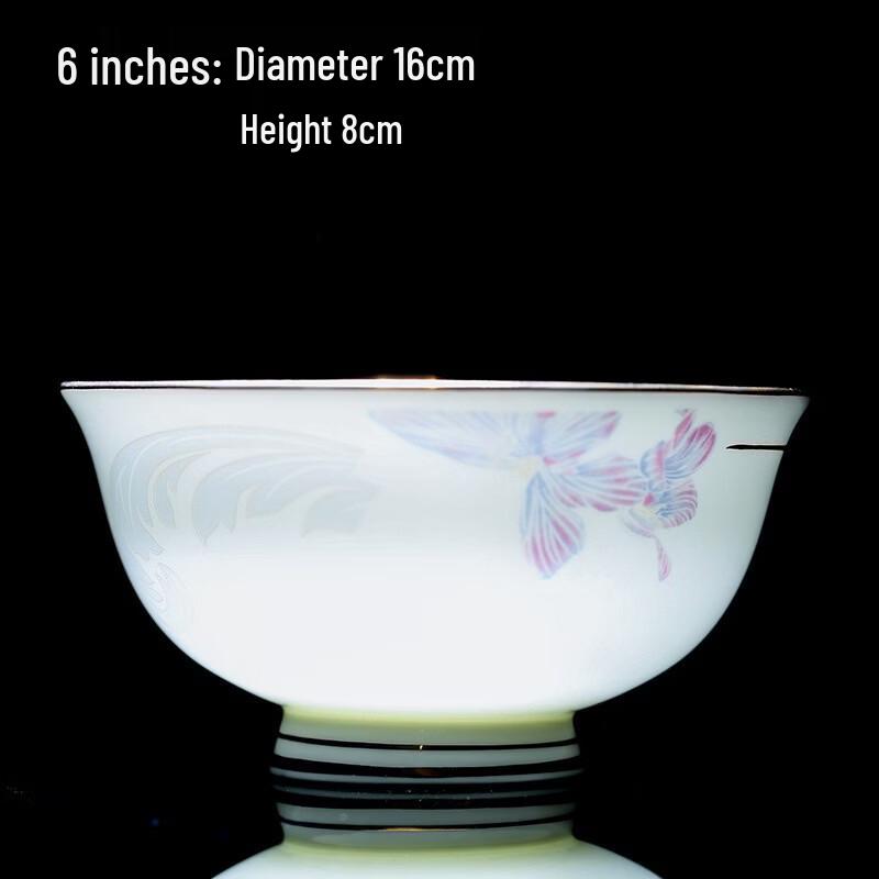 

Ru Han Hand-painted Ceramic Soup Bowl