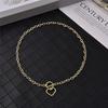 Punk Retro Heart Pendant Choker Collar Hip Hop Chunky Thick Chain Necklace Women Jewelry Gift