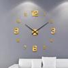 Small Home Living Room Wall Clock, Digital Clock, Acrylic Clock, European-style Wall Sticker Decorative Clock, Creative Home