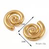 French Fashion 18K Gold Tassel Stainless Steel Earrings