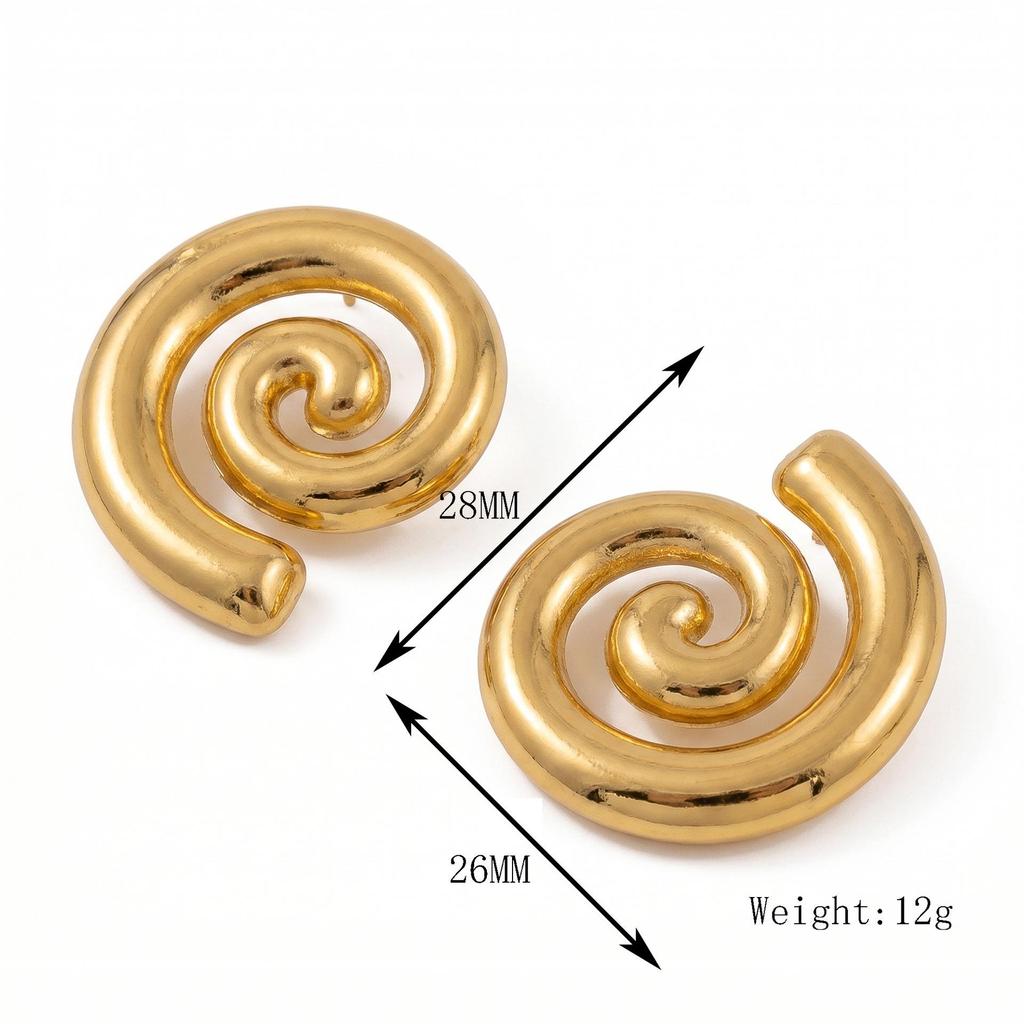French Fashion 18K Gold Tassel Stainless Steel Earrings