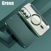 Leather Flip Cover Electroplat Silicone TPU Case For Samsung Galaxy S23 Ultra Plus Magnetic Wireless Charging Lens Glass Film