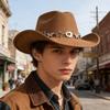Fashion Star Butterfly Chain Cowboy Cap For Women Men Western Hat Fashion Accessory for Music Festival Theme Party