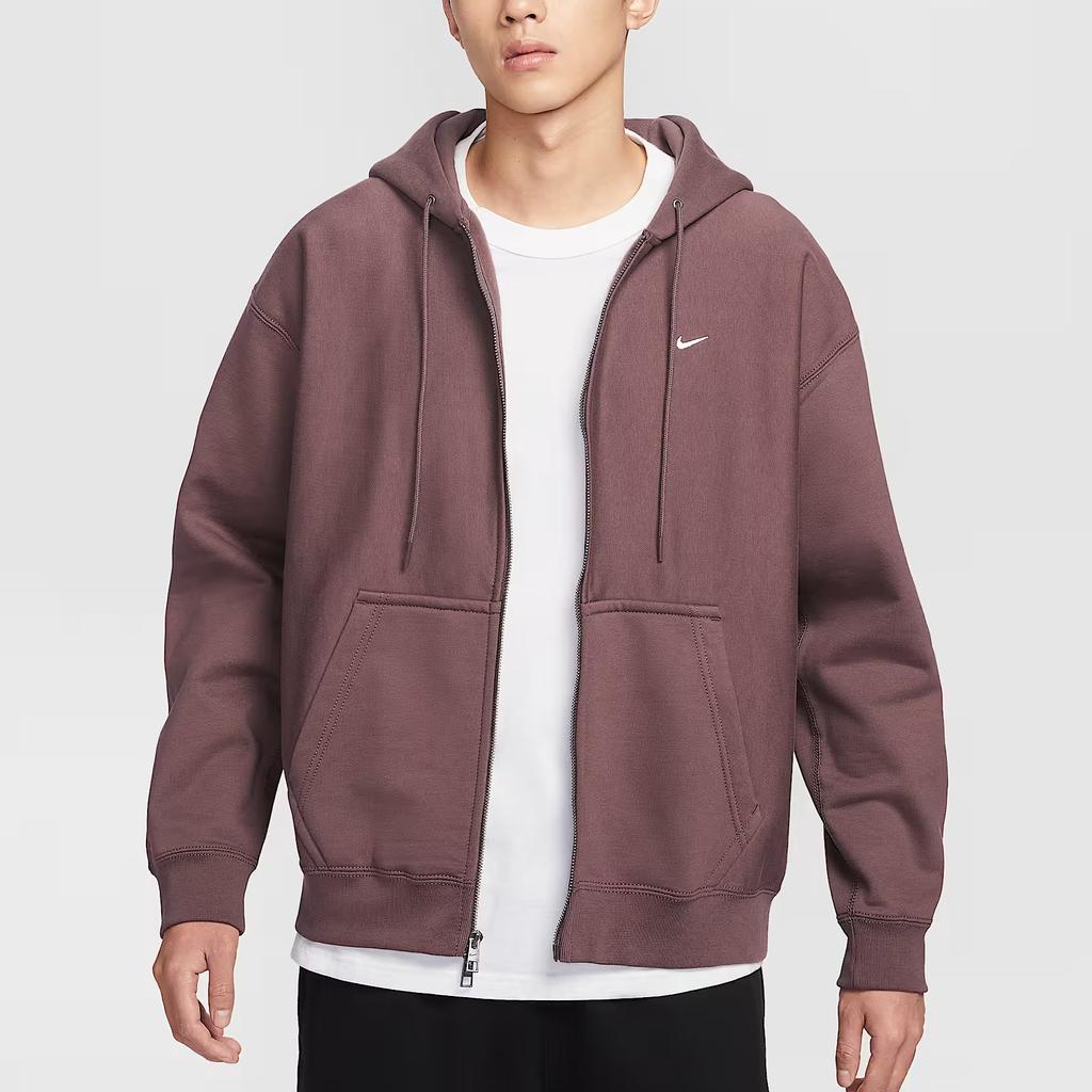 Nike Solo Swoosh Loose Fit Hooded Zip Fleece Long Sleeve Sweatshirt Men sweatshirts HV1085-502