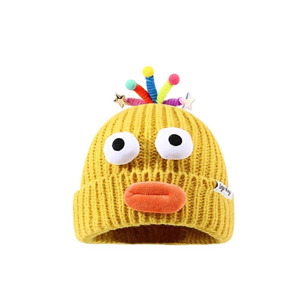 Damenmütze Lustige Cartoon Wurstmaul Wollmütze Gestrickte Ohrenschützmütze Winter Warm Niedlich Großer Kopf Niedliche Lustige Mütze