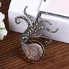 Octopus Brooch Octopus Ornament Metal Stone Octopus Pendant Cuttlefish Figurines Statue Car Ornaments Home Decor Crafts