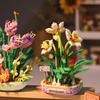 Creative Flower Building Blocks Toys Potted Plant Model Blocks Mini Blocks Toys For Girls Birthday Gift Kids Toys Bricks
