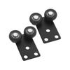 2PCS 10PCS Sliding Door Hardware Rollers for Wardrobe Cabinets Iron Nylon 42x38x12mm Black Silent Smooth Function